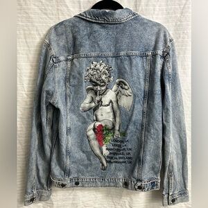 Young Thug x H&M denim trucker Jacket 2018 European Tour Cherub Size M